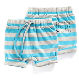 Minti S14 Baby Slouch Short Aqua Stripe